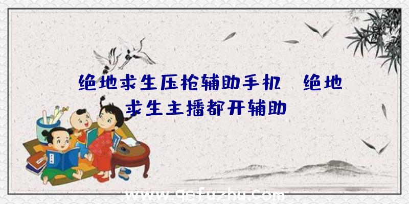 「绝地求生压枪辅助手机」|绝地求生主播都开辅助